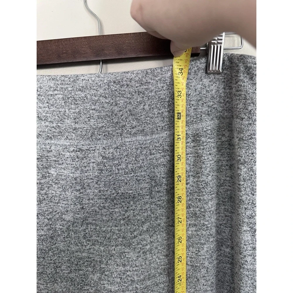 Aritzia Wilfred Free Heather Gray Terry Jersey Maxi‎ Tube Slit Skirt Size LARGE